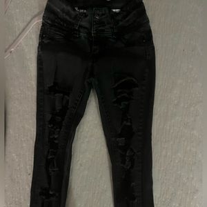 black low rise ripped jeans!